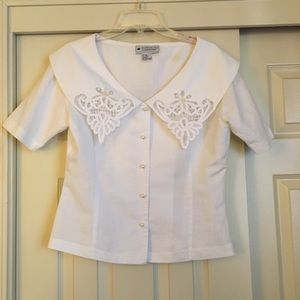 Vintage Sophisticates White Shirt Size Small